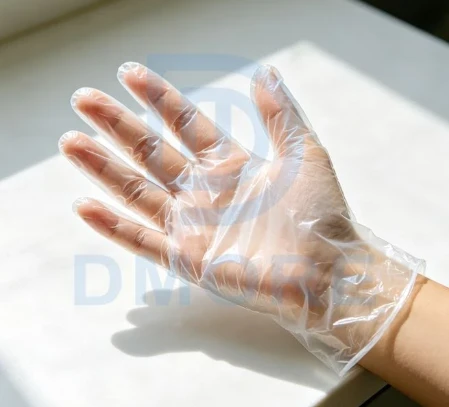 Eldobható orvosi védő műanyag PE HDPE CPE LDPE műanyag kesztyű (CE, ISO tanús...